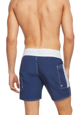 Sauvage Swimwear Board Shorts | Men's Summer*Banded Pocket Board - Navy Navy/Wht