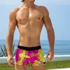 Sauvage Swimwear Swim Trunks*Bel Air Retro Lycra Swimmer Print