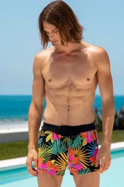 Sauvage Swimwear Swim Trunks*Black Orchid Retro Lycra Swimmer White