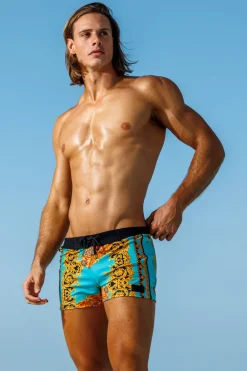 Sauvage Swimwear Swim Trunks*Capri Retro Lycra Swimmer Capri