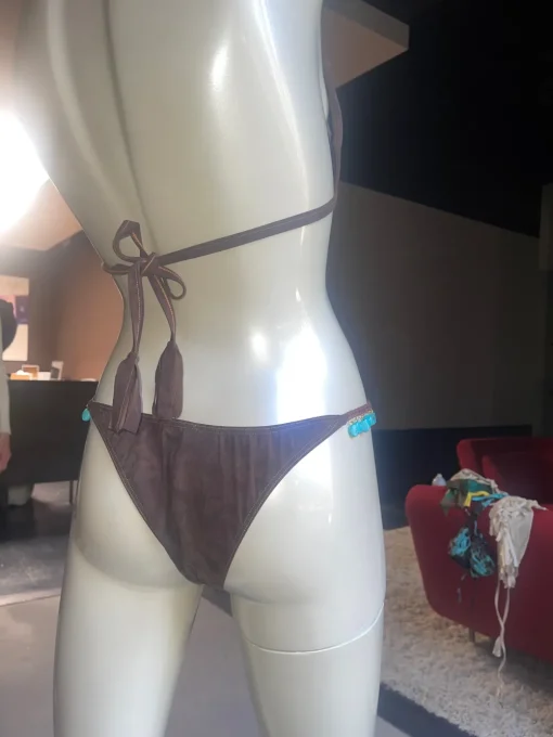 Sauvage Swimwear Suede Collection*Choc Brown Suede BikinI