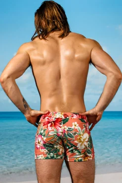 Sauvage Swimwear Swim Trunks | Men's Summer*Coral Lei Retro Lycra Swimmer