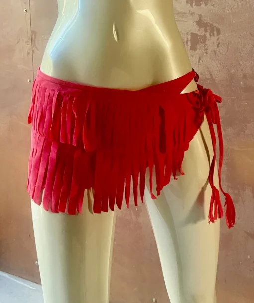 Sauvage Swimwear Suede Collection*Deep Red Suede BikinI