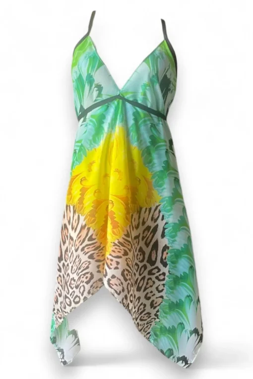 Sauvage Swimwear Italian Prints*Designer Silk Dress- Leopard