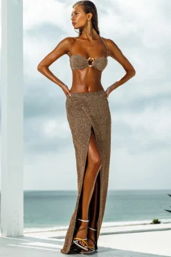 Sauvage Swimwear Shimmer & Shine*Gold Boucle Skirt