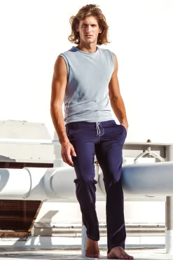 Sauvage Swimwear Workout + Linen*Luxury Knit Muscle Tee Grey