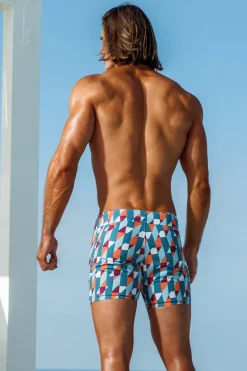 Sauvage Swimwear Board Shorts*Mid Century Blue Board
