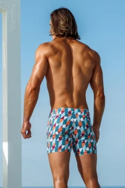 Sauvage Swimwear Board Shorts*Mid Century Blue Board