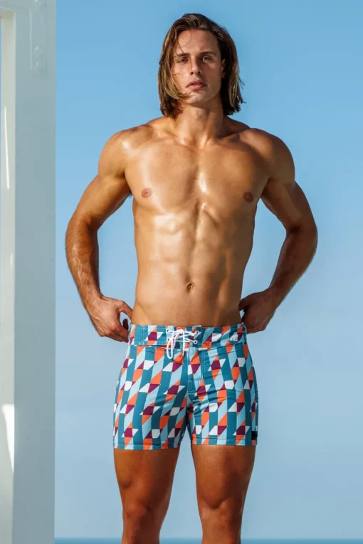 Sauvage Swimwear Board Shorts*Mid Century Blue Board