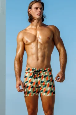 Sauvage Swimwear Board Shorts*Mid Century Green Board