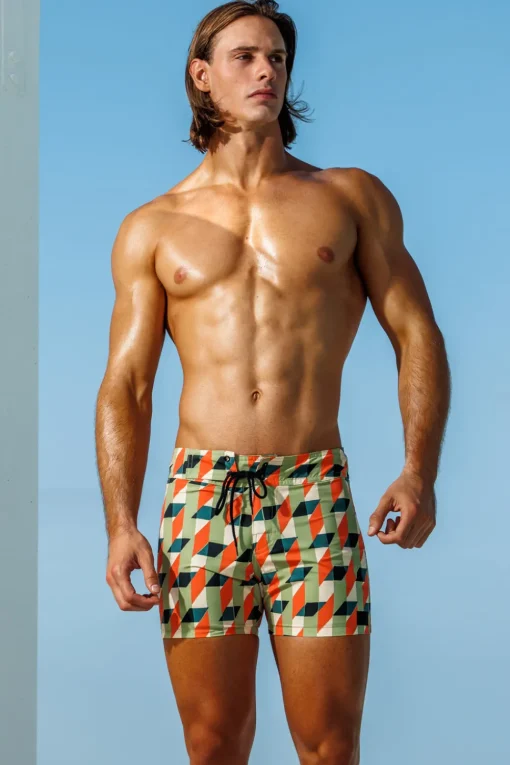 Sauvage Swimwear Board Shorts*Mid Century Green Board