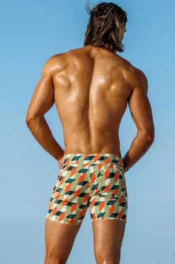 Sauvage Swimwear Board Shorts*Mid Century Green Board
