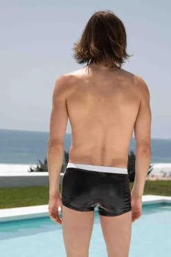 Sauvage Swimwear Square Cuts*Operator Black Slick Black Slick