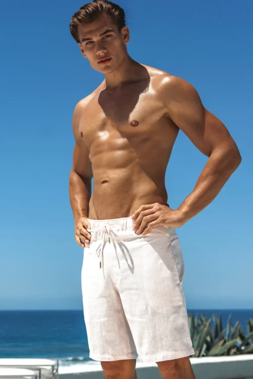 Sauvage Swimwear Workout + Linen*Resort Linen Shorts