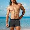 Sauvage Swimwear Swim Trunks | Men's Summer*Retro Lycra Swimmer - Charcoal/Blk Charcoal