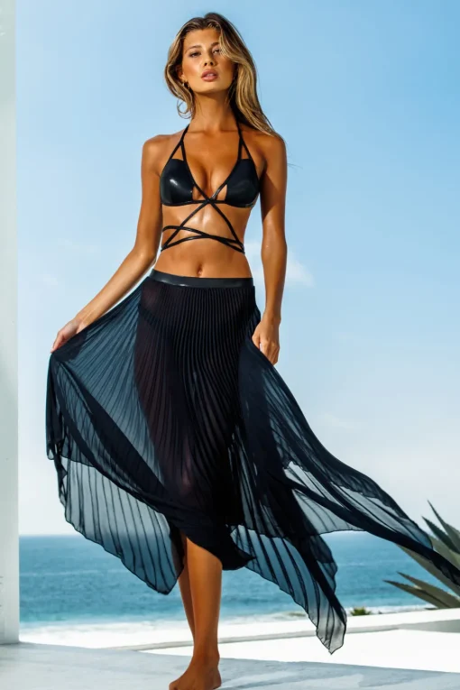 Sauvage Swimwear Shimmer & Shine*Slick Black Scoop