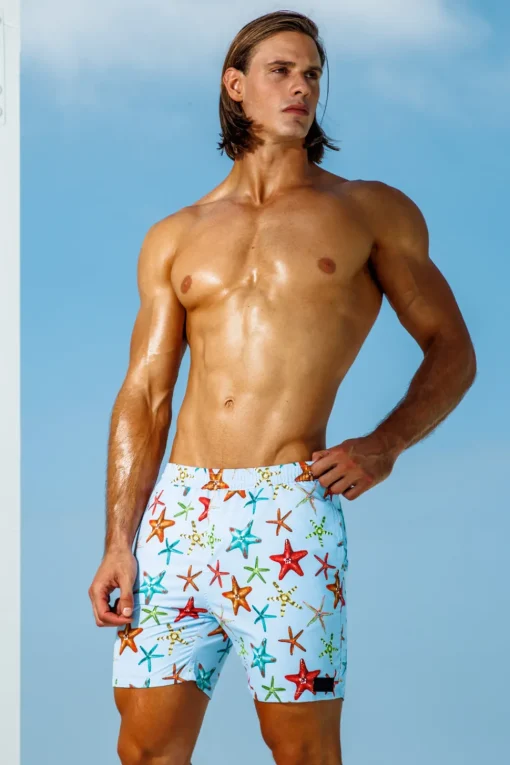 Sauvage Swimwear Board Shorts*Starfish Midlength Pull-on Trunks