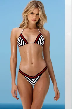 Sauvage Swimwear Malibu Collection*Stripe Malibu Triangle Top