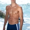 Sauvage Swimwear Square Cuts*Stripe Squarecut - Navy/Wht Navy/White