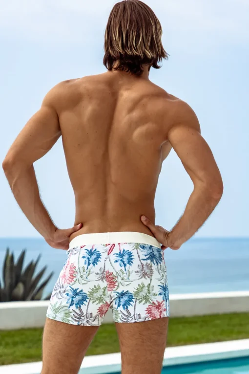 Sauvage Swimwear Swim Trunks*Tahiti Retro Lycra Swimmer Print