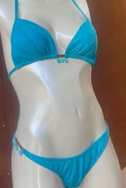 Sauvage Swimwear Suede Collection*Turquoise Suede BikinI